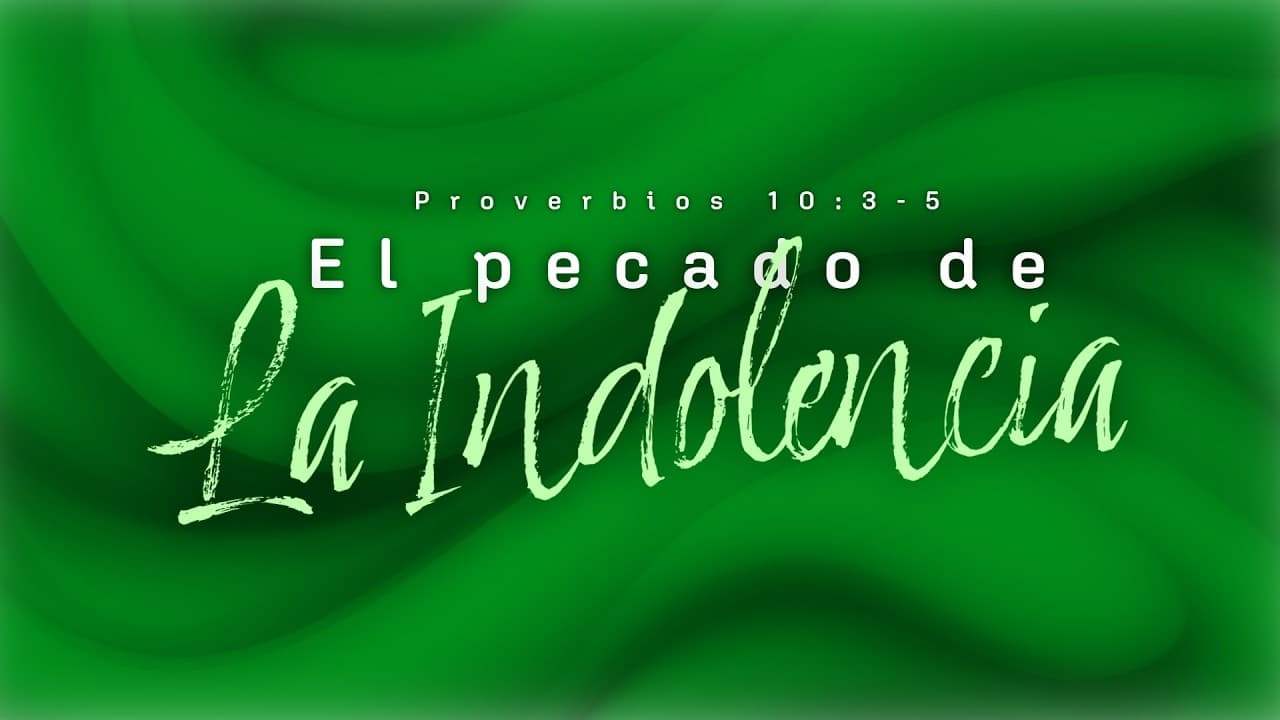 El Pecado De La Indolencia   Pastor Luis Parada